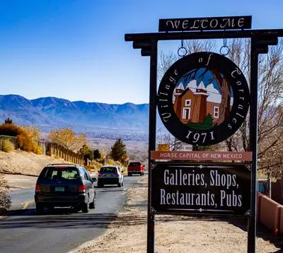 Sign: Welcome to Corrales
